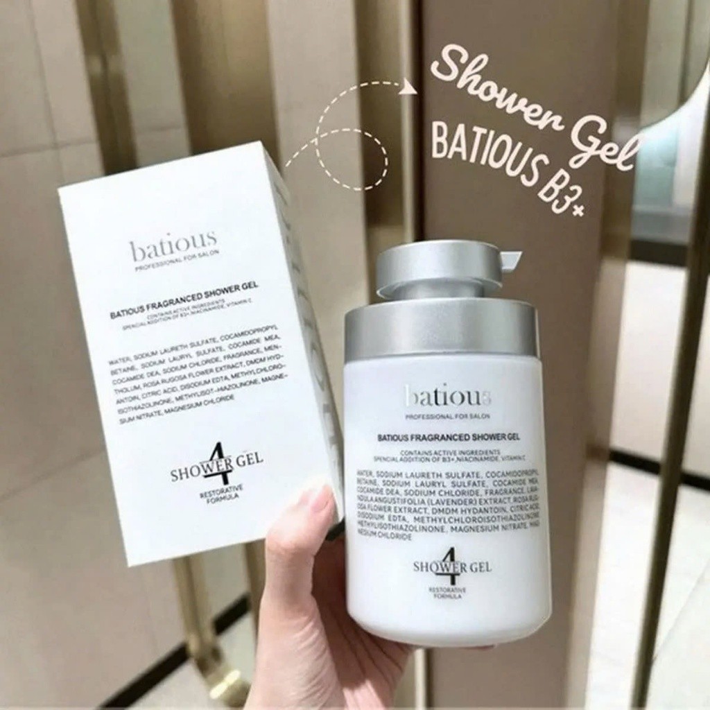 Sữa tắm Batious B3+ Niacinamide Shower Gel