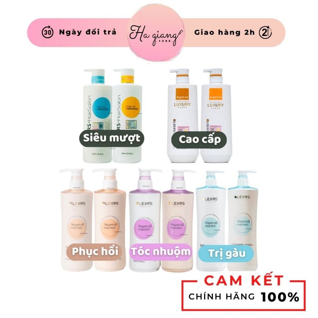 Cặp gội xả Olexrs Hair salon - MẪU MỚI CẢI TIẾN 960ML