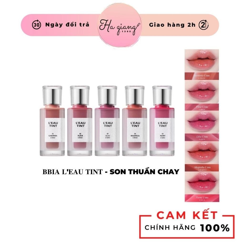 Son Tint Bóng Bbia Gardenia Leau Tint Thuần Chay