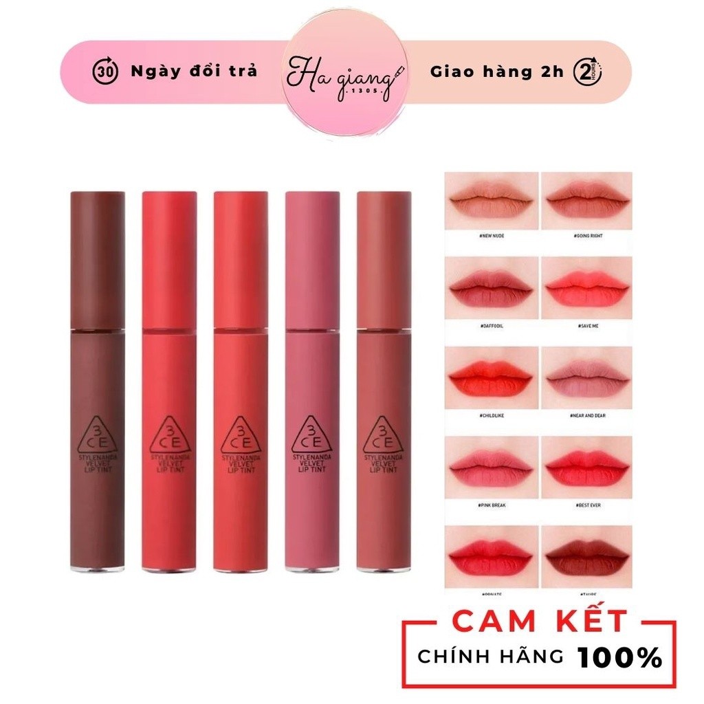 Son Kem Lì 3CE Velvet Lip Tint