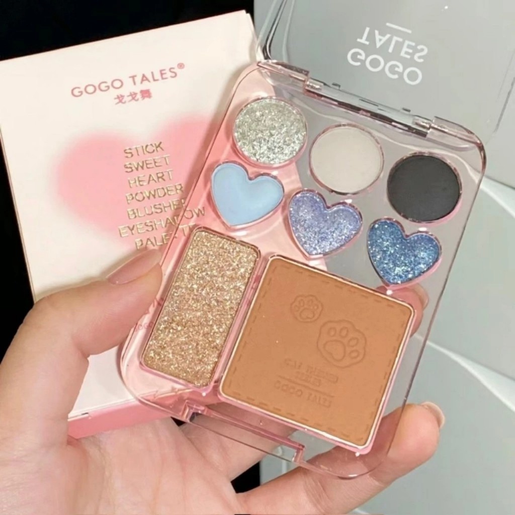 Bảng Phấn Mắt Kèm Highlight Và Má Hồng 3in1 GOGO TALES