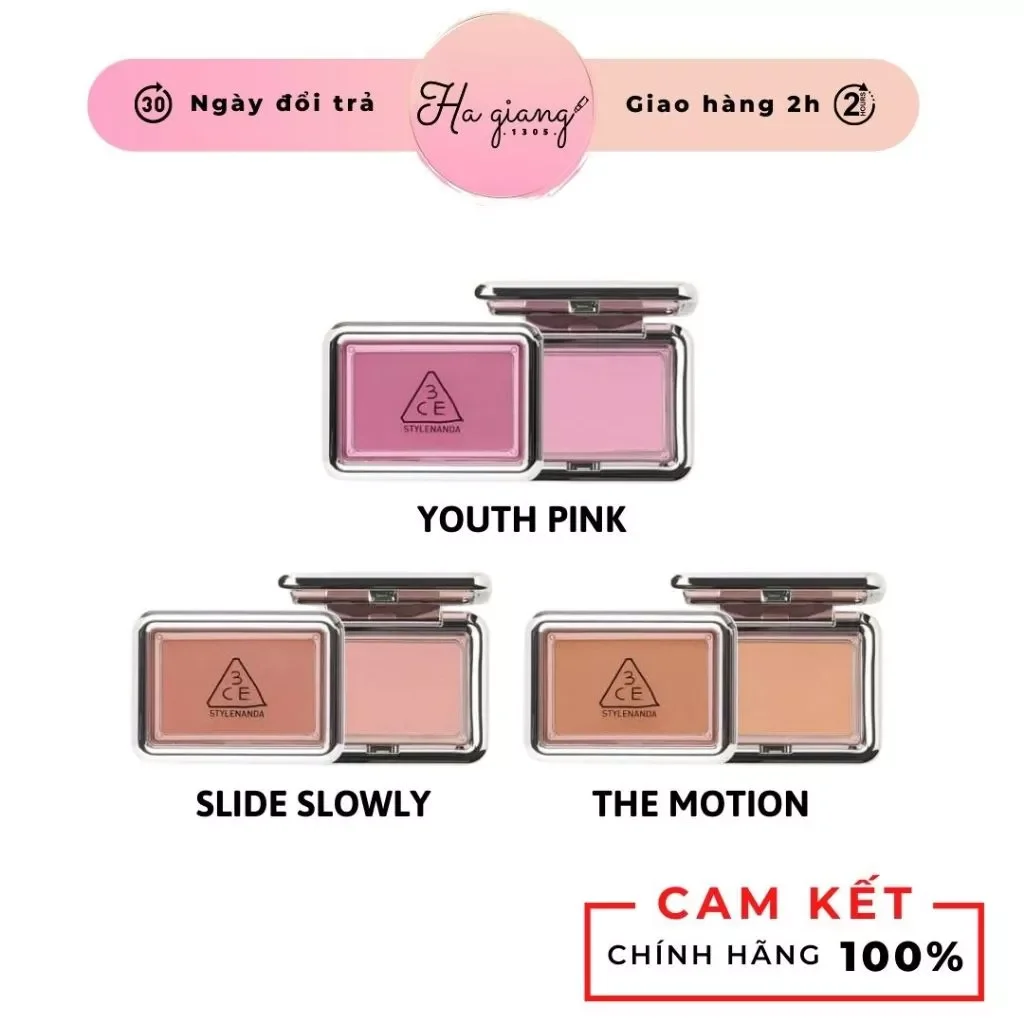 Phấn Má Hồng 3CE New Take Face Blusher (Hộp vuông)