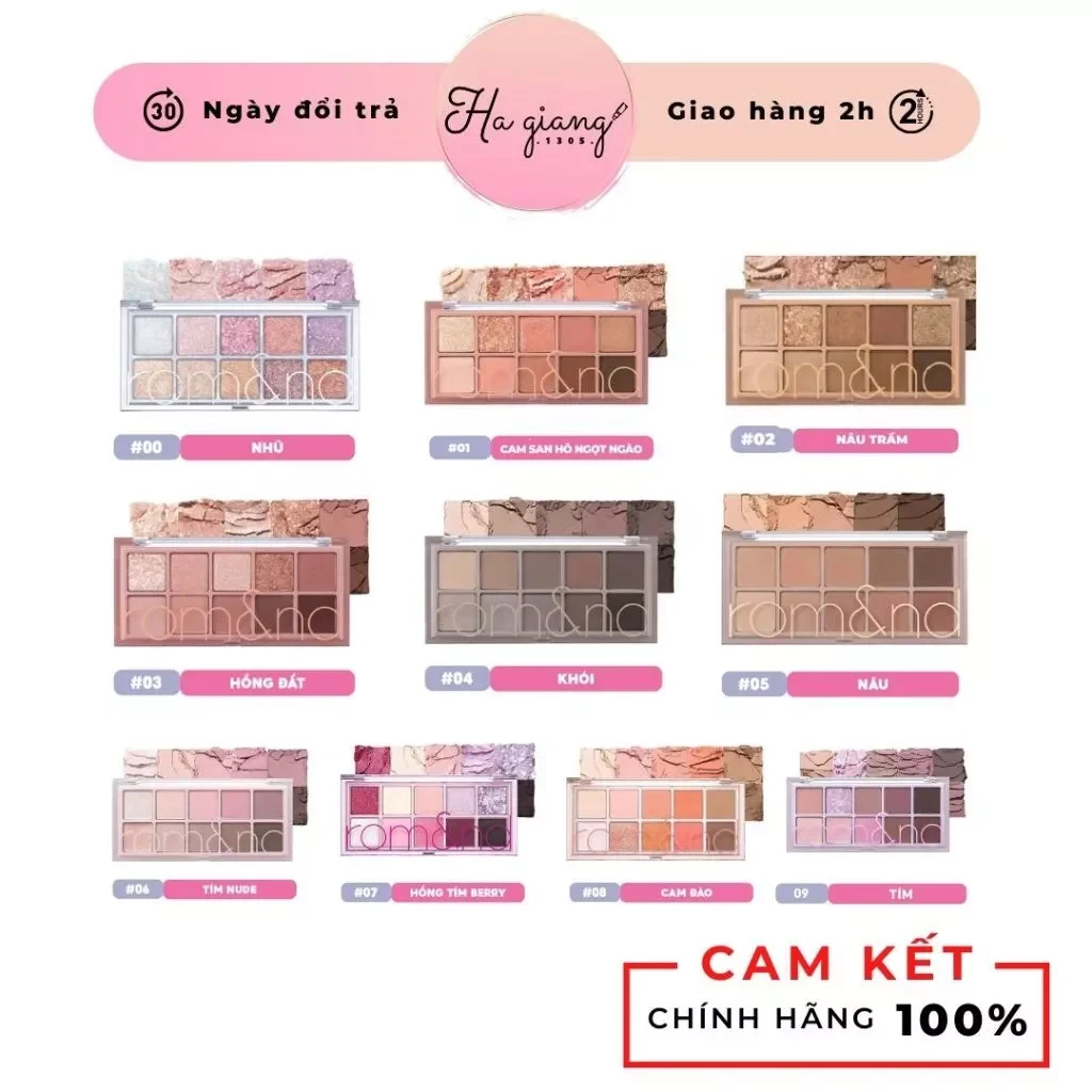 Bảng Phấn Mắt 10 Ô Lấp Lánh Romand Better Than Eye Palette