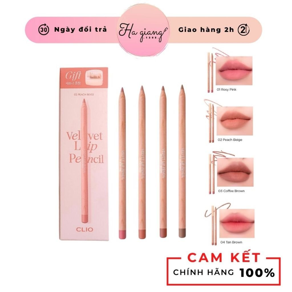 Chì Kẻ Viền Môi Clio Velvet Lip Pencil