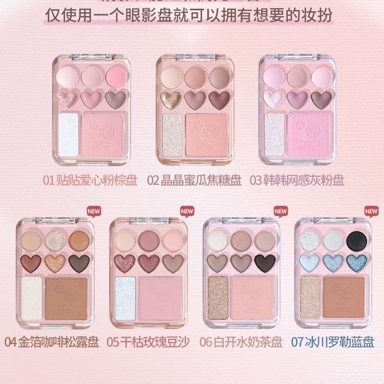 Bảng Phấn Mắt Kèm Highlight Và Má Hồng 3in1 GOGO TALES