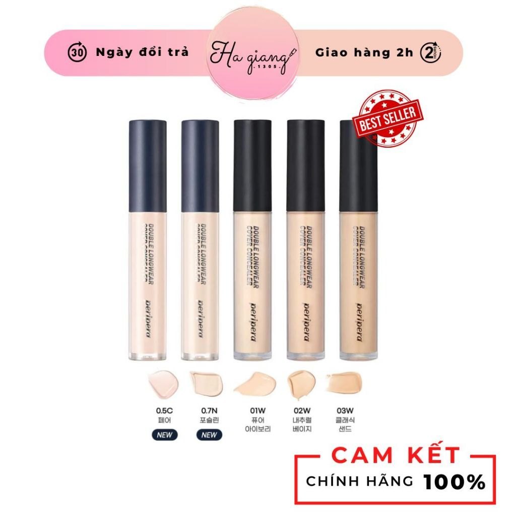 Kem Che Khuyết Điểm Peripera Double Longwear Cover Concealer