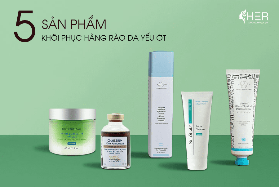 5 Sản phẩm dưỡng da khôi phục hàng rào da yếu ớt