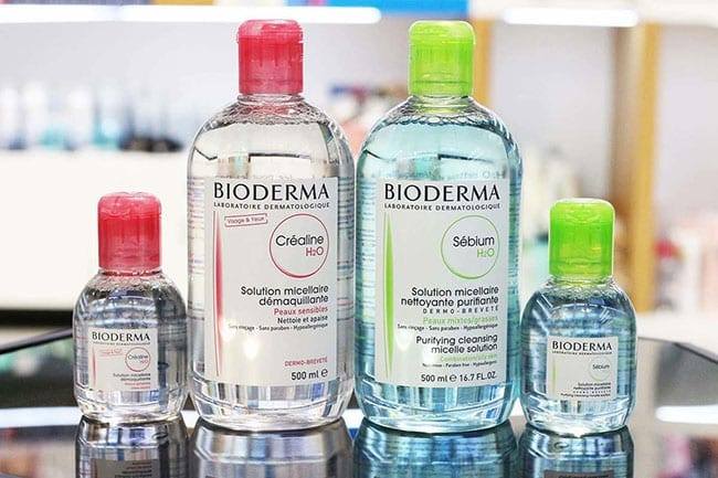 Tẩy trang bioderma Sébium và Créaline (da dầu, da thường)