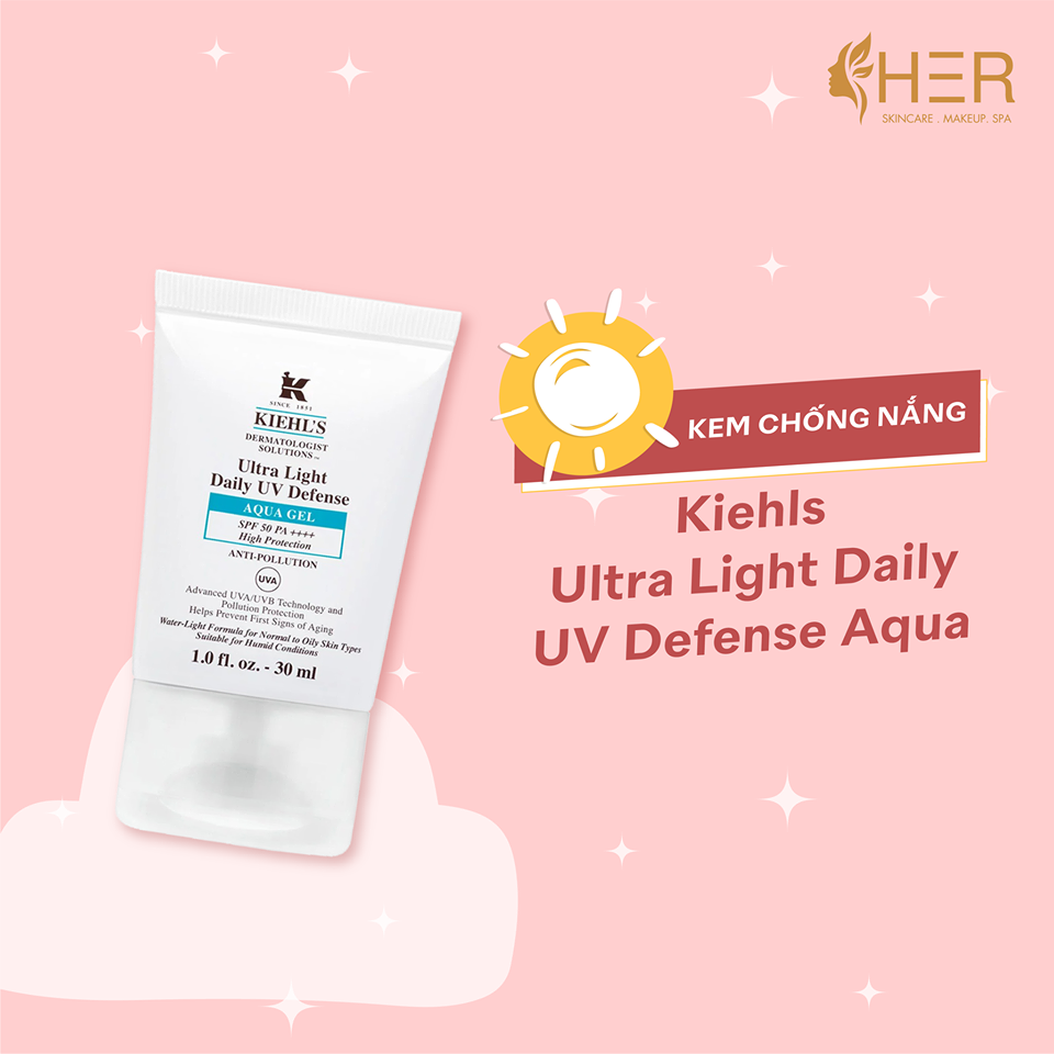 Kem chống nắng Kiehls dạng gel Ultra Light Daily UV Defense Aqua Gel