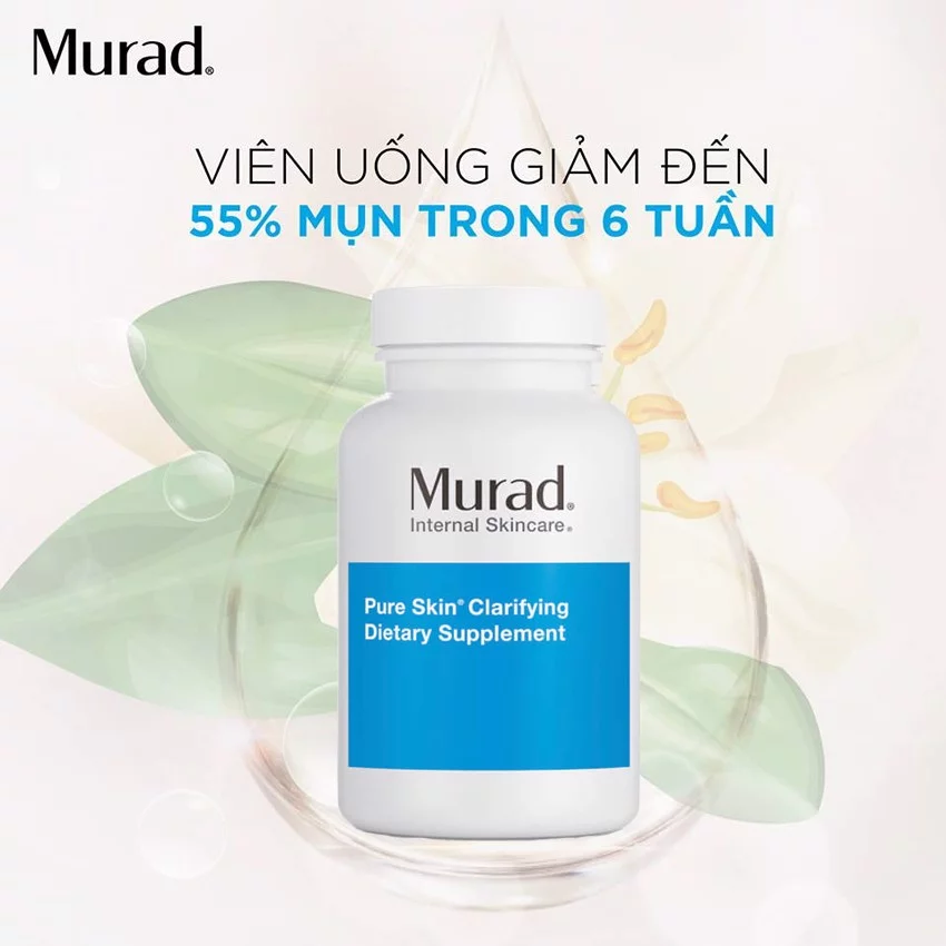 Viên uống điều trị mụn chuyên sâu Pure Skin Clarifying Dietary Supplement