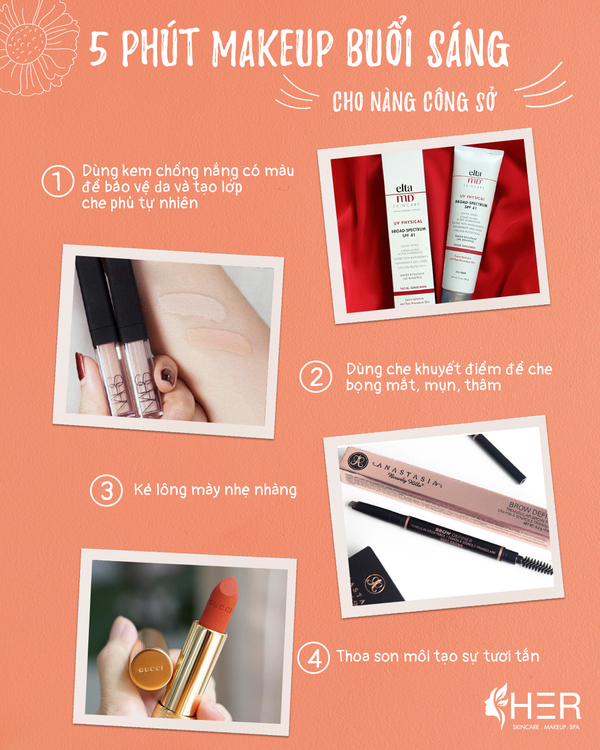 5 phút Makeup buổi sáng cho công nàng công sở