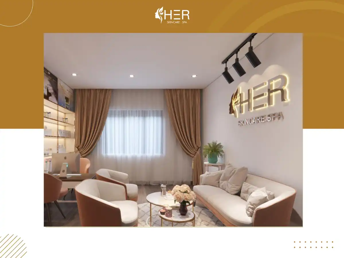 Không gian spa sang trọng, sạch đẹp tại HER Skincare & Spa