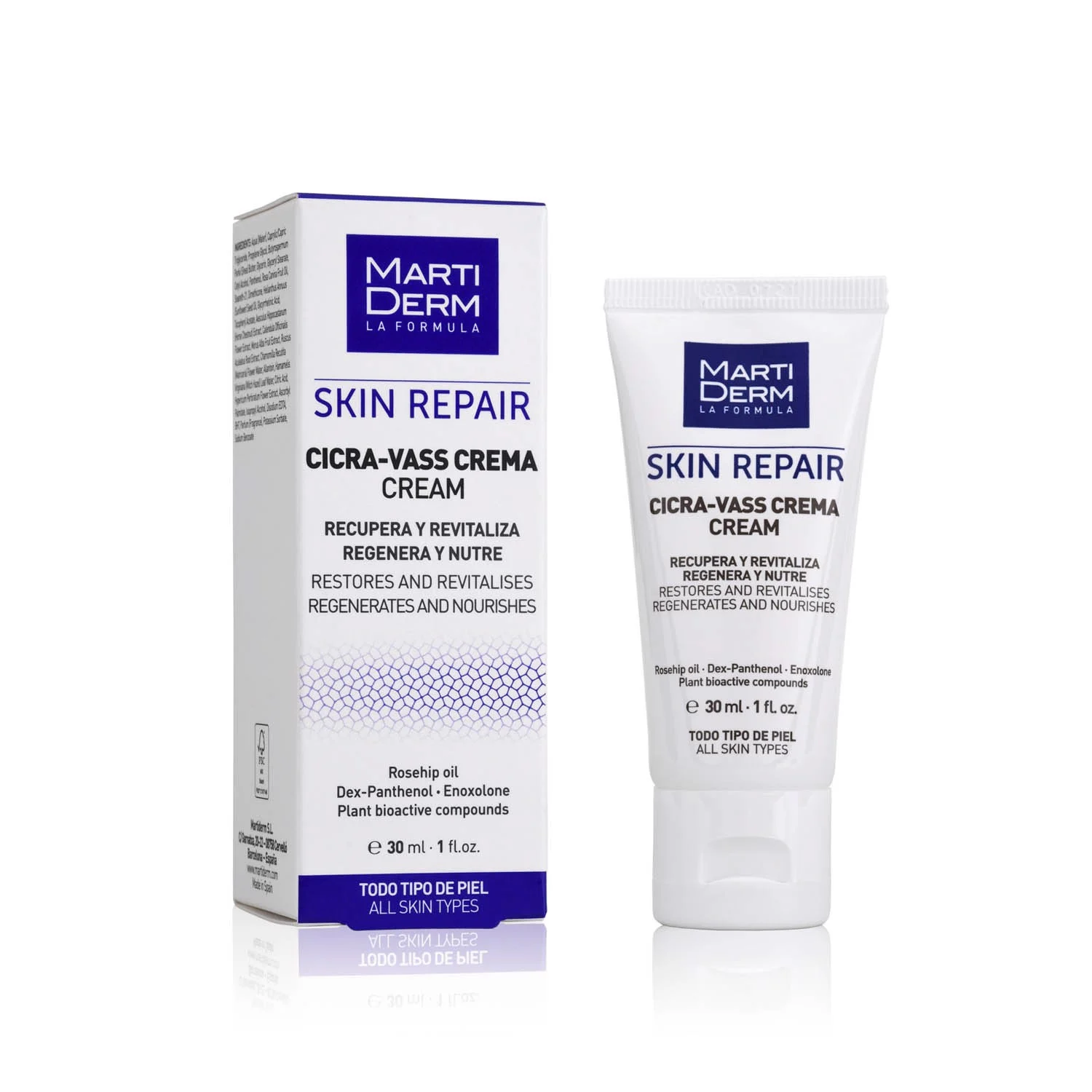 Kem dưỡng tái tạo & phục hồi da nhạy cảm MartiDerm Skin Repair Cicra Vass Cream 30ml (R) (HSD: 12/24)