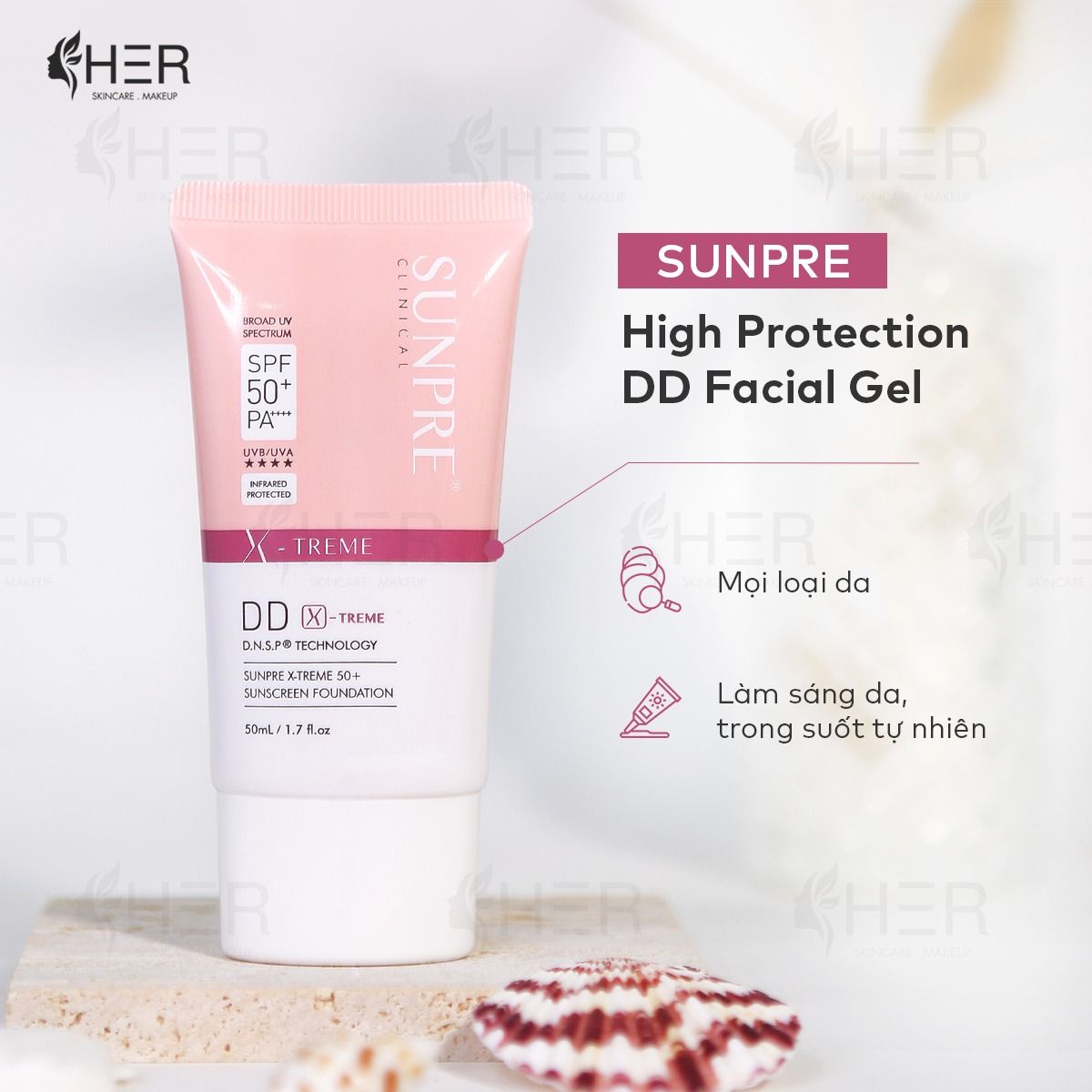 Kem Chống Nắng Có Màu Mona Frema Sunpre Dd X Treme Spf 50 50ml B R