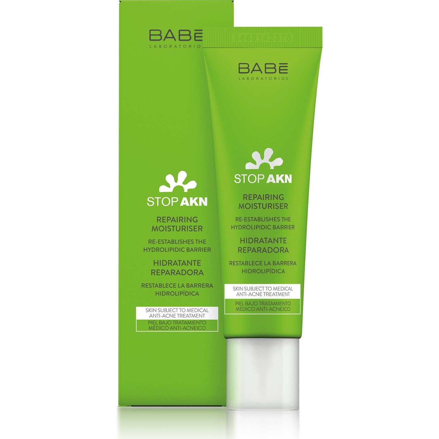 Kem phục hồi cho làn da mụn Babe Stop AKN Repairing Moisturiser 50ml (R) (HSD: 7/28)