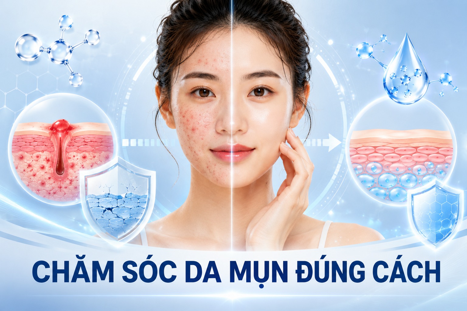 Chăm Sóc Da Mụn Đúng Cách: Những Sai Lầm Khiến Mụn Lâu Khỏi Bạn Cần Biết