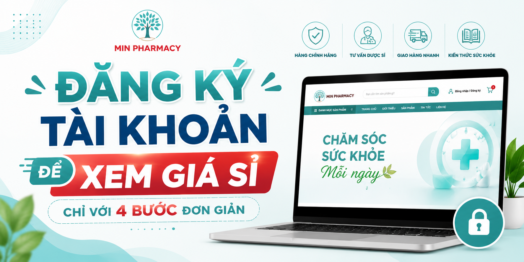 Hướng Dẫn Đăng Ký Tài Khoản Xem Giá Sỉ Tại Min Pharmacy
