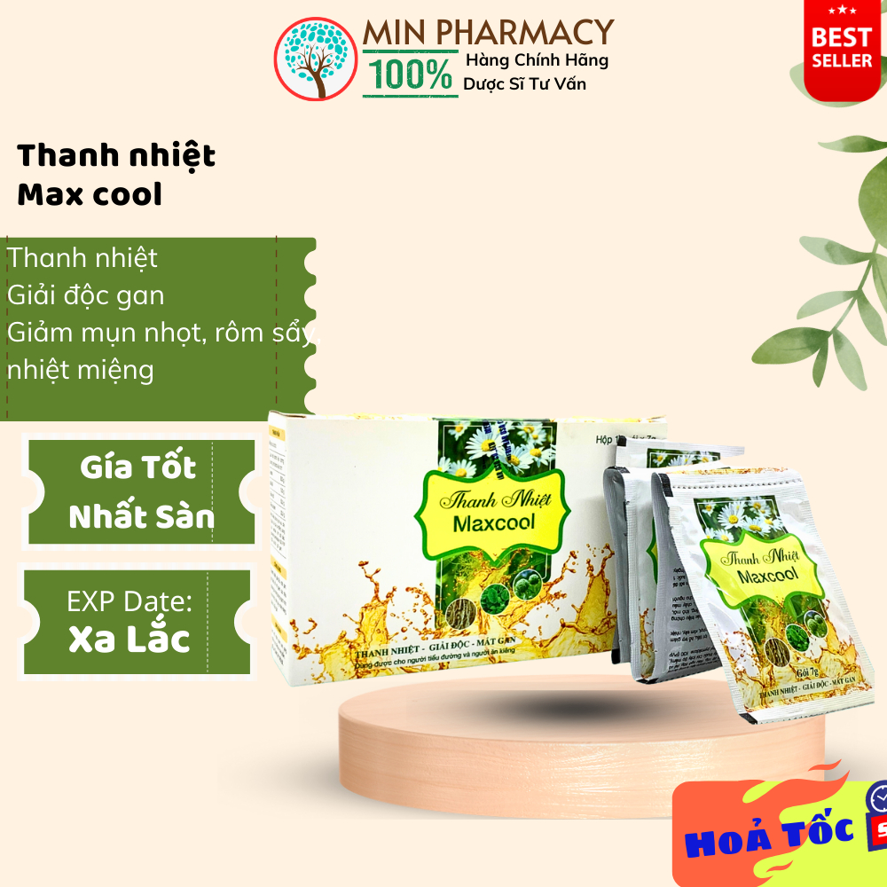 Bột sủi thanh nhiệt giải độc gan Maxcool Mediphar mát gan - Hộp 10 góix7g.jpg