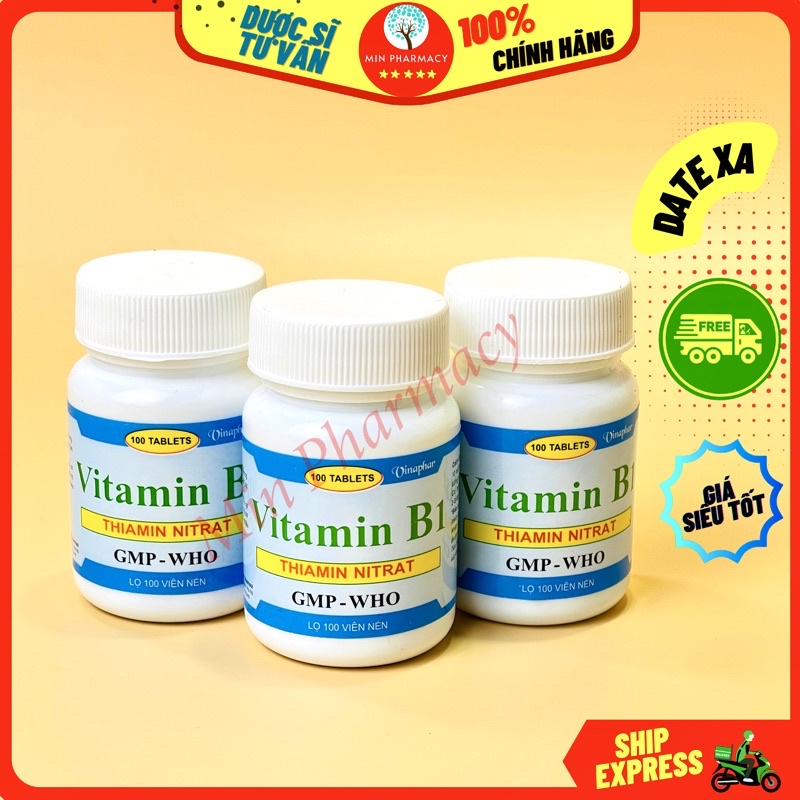 Vitamin B1 Vinaphar xanh Lọ 100viên.jpg