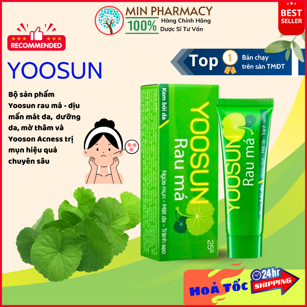 Kem YOOSUN Rau má Ngừa mụn Giảm mẩn ngứa 25g - Yoosun rau má.jpg