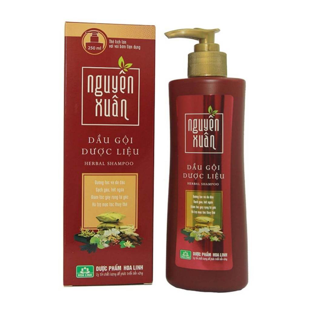 Dầu Gội Dược liệu NGUYÊN XUÂN - Đỏ nâu 250ml.png
