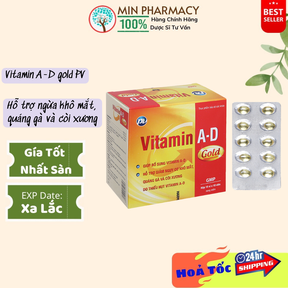 Vitamin A-D Gold PV Phúc Vinh (hộp 100 viên).jpg