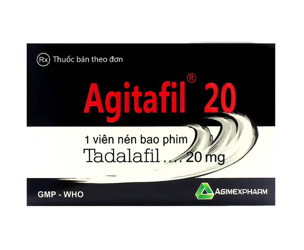 Thuốc Agitafil 20 Agimexpharm điều trị rối loạn cương dương (1 viên).webp