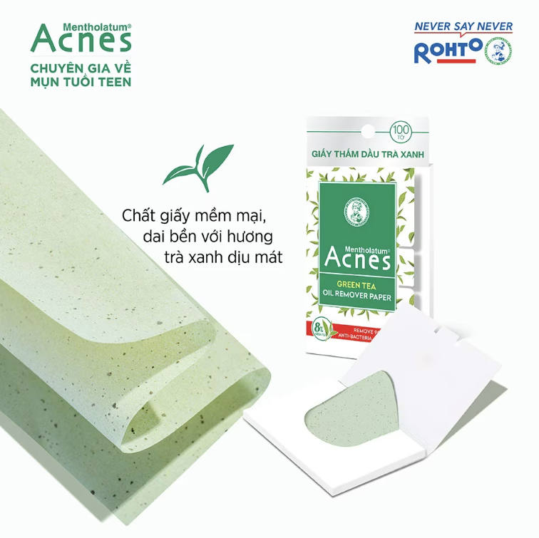 Giấy Thấm Dầu Trà Xanh - Acnes Green Tea Oil Remover Paper.jpg