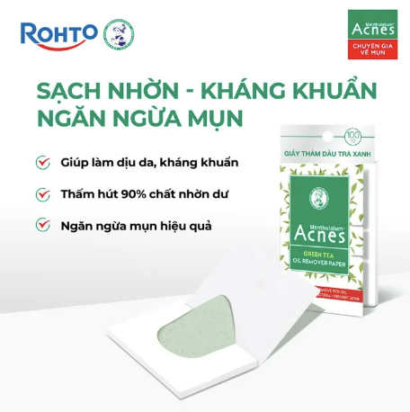 Giấy Thấm Dầu Trà Xanh - Acnes Green Tea Oil Remover Paper.jpg
