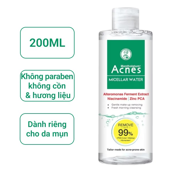 Nước tẩy trang cho da mụn Acnes Micellar Water 200ml.webp