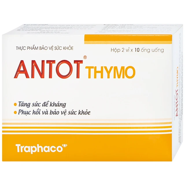 Antot Thymo Traphaco tăng cường sức đề kháng (2 vỉ x 10 ống).webp