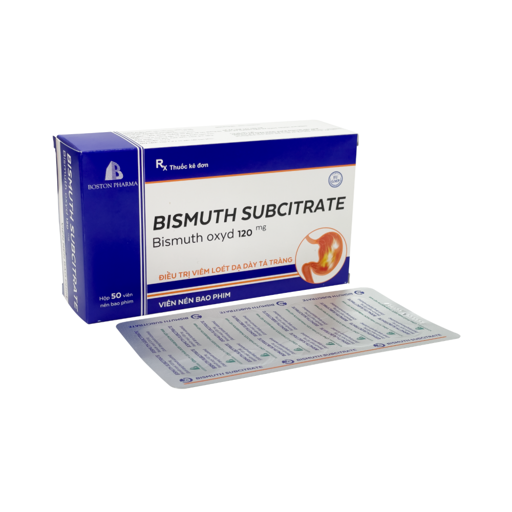 BISMUTH SUBCITRATE - Boston (5 vỉ x 10 viên).png