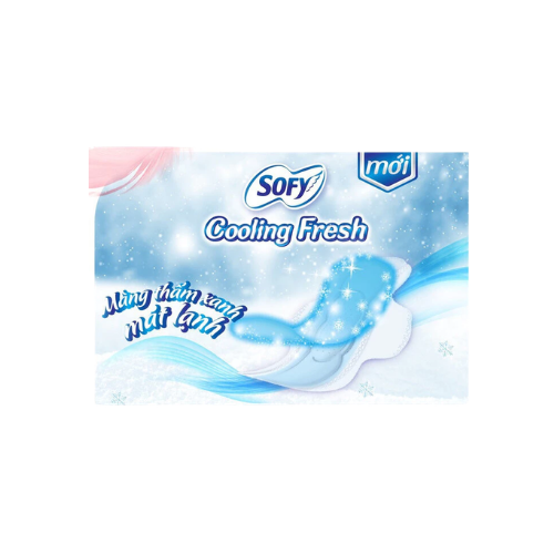 Băng vệ sinh siêu mỏng mát lạnh có cánh Sofy Cooling Fresh 23cm 8 miếng.png