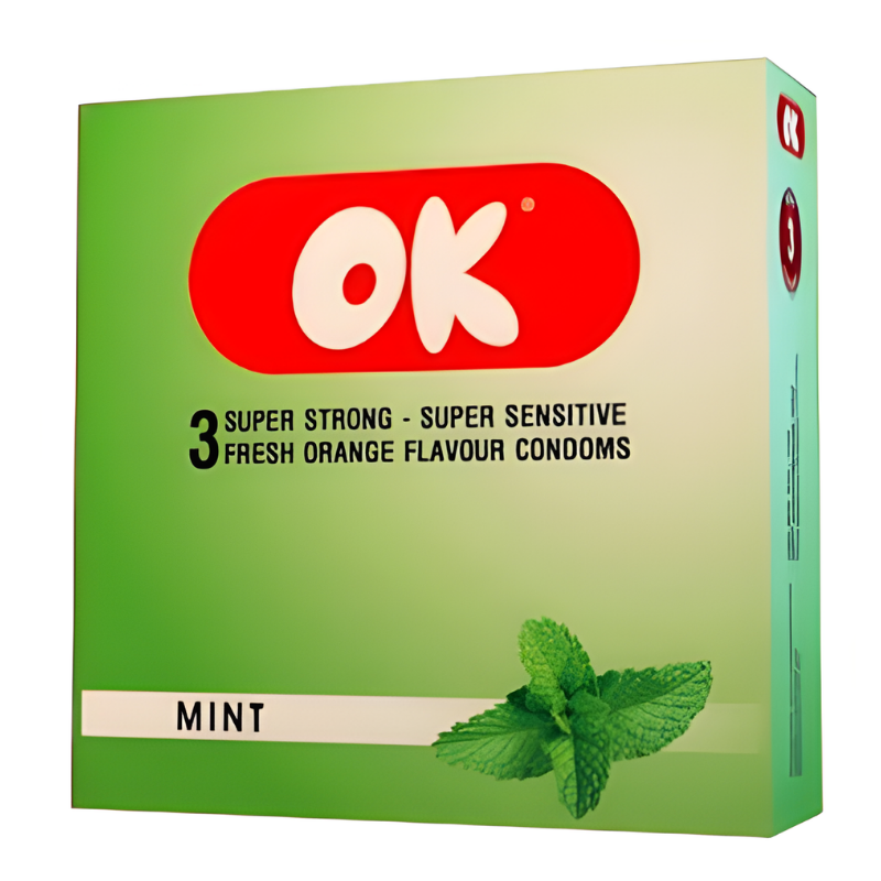 Bao cao su OK hộp 3 cái Bạc hà mint - 1 hộp.png