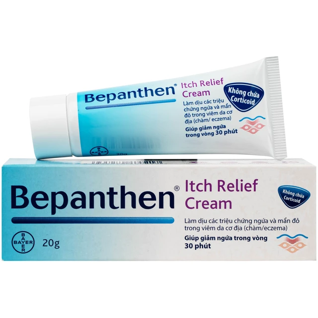 Bepanthen Itch Relief Cream Kem Giảm Ngứa Và Mẩn Đỏ Gây Ra Da Khô Hoặc Viêm Da Cơ Địa (Tuýp 20g).webp