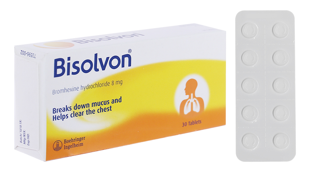 Bisolvon 8mg Tablets (3 vỉ x 10 viên) – Long đờm, giảm ho.jpg