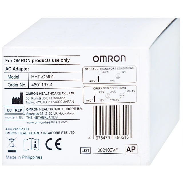 Bộ đổi nguồn điện Ac-adaptor OMRON dùng cho máy đo huyết áp bắp tay.webp