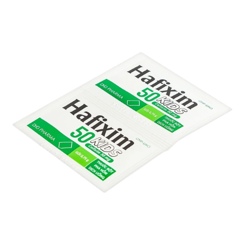 Bột Hafixim 50 Kids DHG điều trị nhiễm khuẩn (24 gói).webp