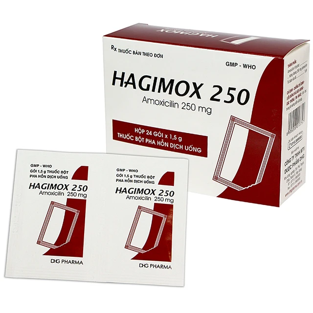 Bột Hagimox 250 DHG điều trị nhiễm khuẩn (24 gói).webp
