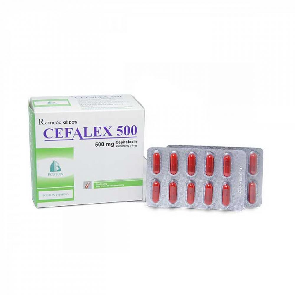 Cefalex 500 - Boston (10 vỉ x 10 viên).jpg