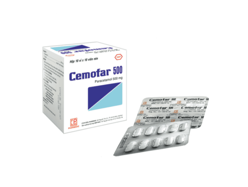 Cemofar 500 Pharmedic 10 vỉ x 10 viên – Điều trị các chứng nhức đầu.png