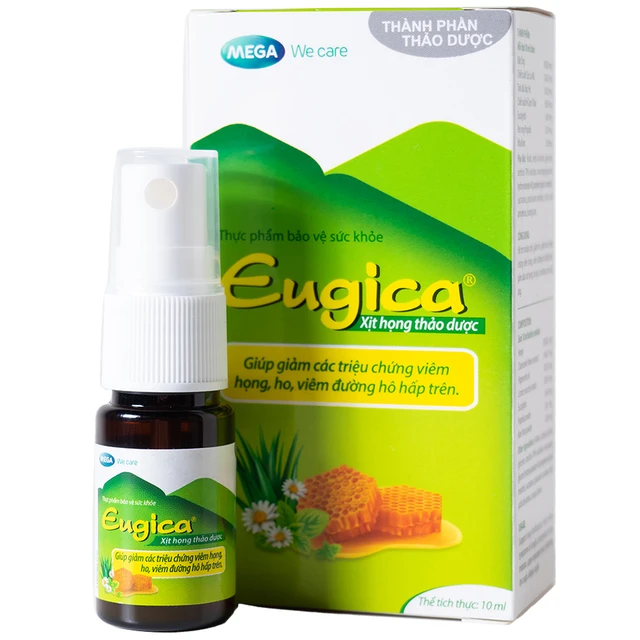 Chai xịt họng thảo dược giúp giảm ho Eugica Mega (10ml).webp