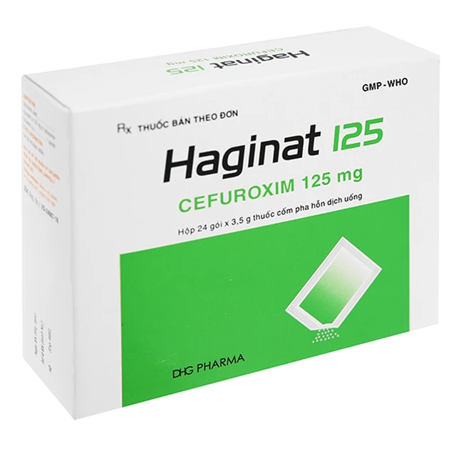 Cốm Haginat 125 DHG điều trị nhiễm khuẩn (24 gói).webp