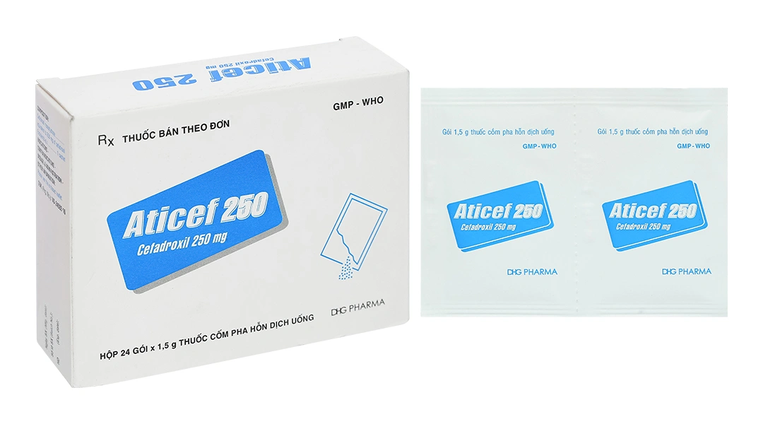 Cốm pha hỗn dịch Aticef 250mg trị nhiễm khuẩn, nhiễm trùng (24 gói x 1.5g).webp
