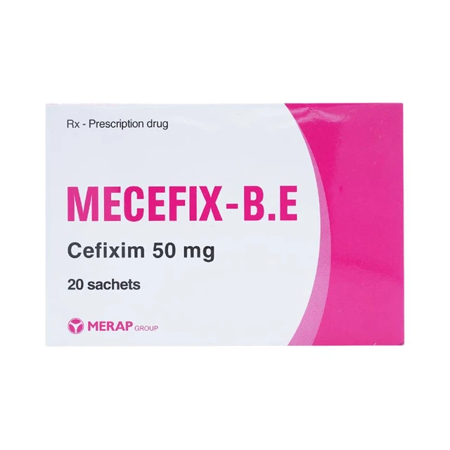 Cốm pha hỗn dịch uống Mecefix-B.E 50mg Merap điều trị viêm tai giữa, viêm xoang (20 gói).webp
