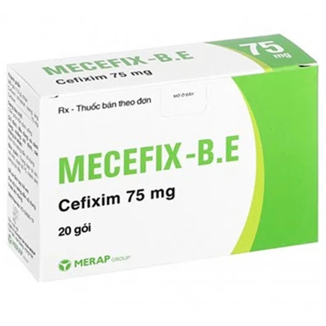 Cốm pha hỗn dịch uống Mecefix-B.E 75mg Merap điều trị nhiễm khuẩn đường tiết niệu (20 gói).webp
