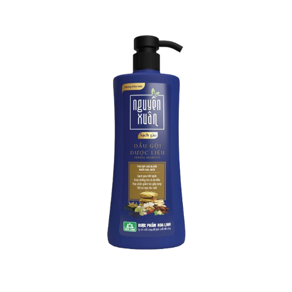 Dầu Gội Dược liệu NGUYÊN XUÂN - Sạch gàu 450ml vòi.png