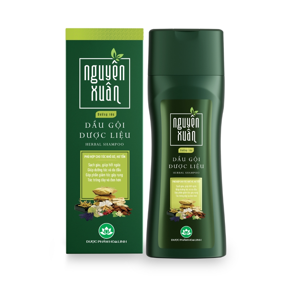 Dầu Gội Dược liệu NGUYÊN XUÂN - Xanh lá 250ml.jpg