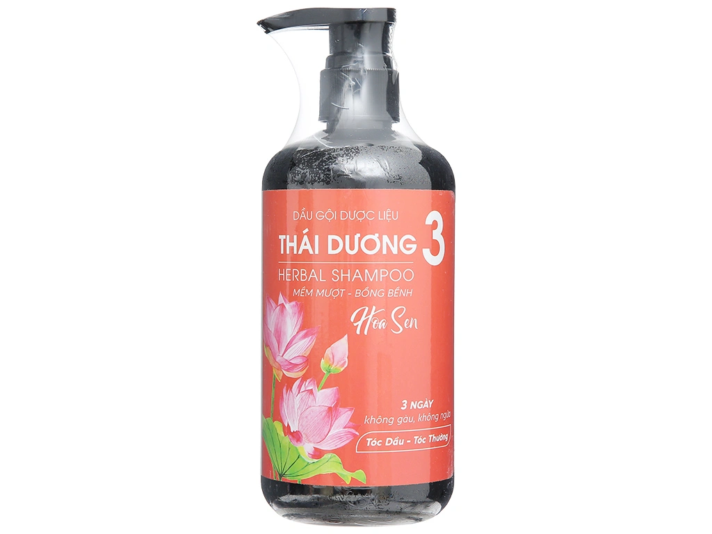 Dầu gội dược liệu Thái Dương 3 hoa sen 500ml.webp