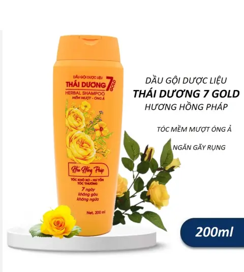 Dầu gội dược liệu Thái Dương 7 Gold (200ml).webp